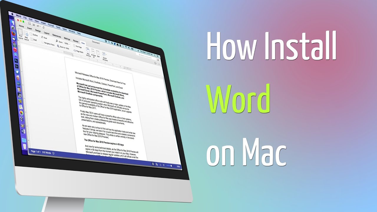 scroll down on word for mac